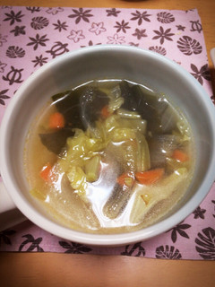 野菜のピリ辛わかめスープ-レシピのメイン写真