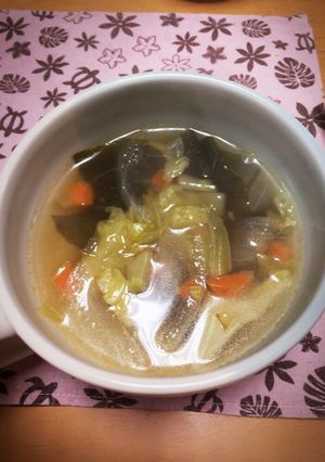 野菜のピリ辛わかめスープ-レシピのメイン写真