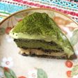 抹茶と黒胡麻のドームケーキ