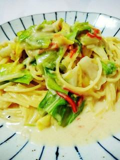 キャベツたっぷりクリームパスタ♡-レシピのメイン写真
