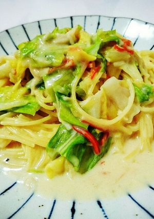 キャベツたっぷりクリームパスタ♡-レシピのメイン写真