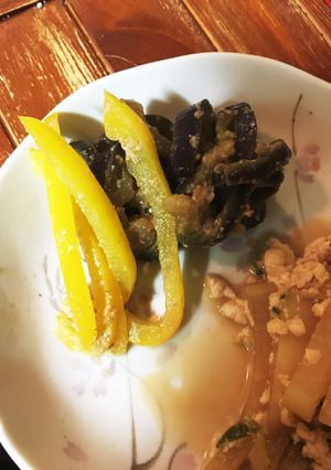 ナスとピーマンのゴマ酢-レシピのメイン写真