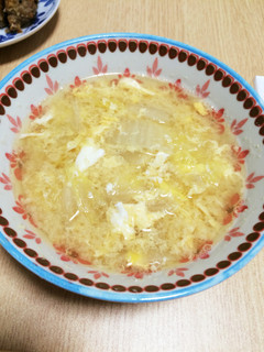 白菜とふわふわ卵の味噌汁-レシピのメイン写真