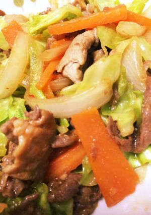 クセになる☆甘辛味噌野菜炒め(めも！)-レシピのメイン写真