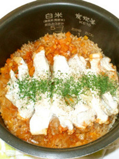 チキンライス♪簡単に炊飯器オムライスにも-レシピのメイン写真