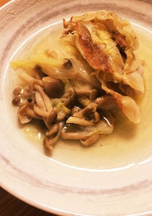 白菜と薄切り豚バラの酒煮-レシピのメイン写真