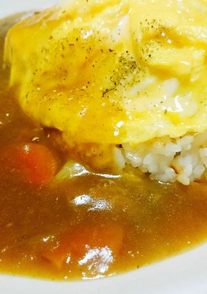 カレーリメイク！和風カレーオムライス♪-レシピのメイン写真