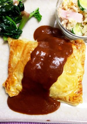 ハンバーグのパイ包み-レシピのメイン写真