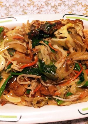 野菜たっぷりオープンオムレツのせ丼-レシピのメイン写真
