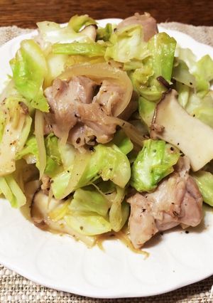 鶏肉とキャベツの塩レモン炒め-レシピのメイン写真