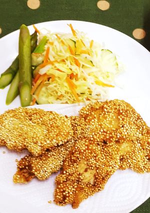 鶏むね肉で塩麹漬けキヌアフライ-レシピのメイン写真