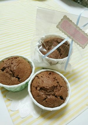 ふんわりココアカップケーキ☆-レシピのメイン写真
