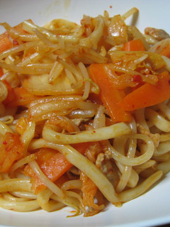 キムチ風味焼きうどん-レシピのメイン写真