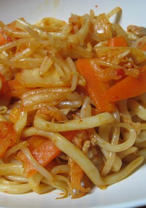 キムチ風味焼きうどん-レシピのメイン写真