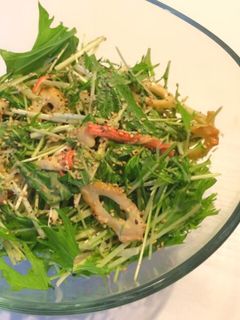 *水菜と竹輪のもりもりサラダ*-レシピのメイン写真