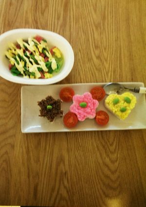 超簡単♪ひな祭り三色丼♪-レシピのメイン写真