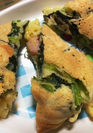 簡単朝食お食事パンケーキ-レシピのメイン写真