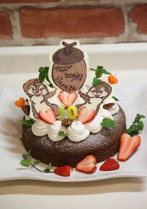 ☆チップとデール　キャラチョコケーキ☆-レシピのメイン写真
