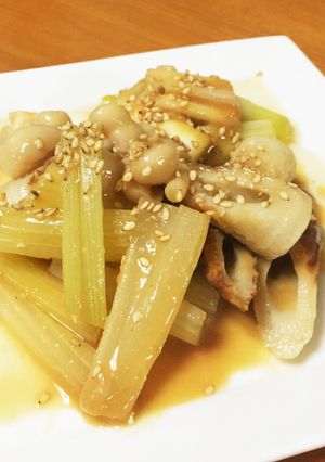 セロリと竹輪の煮浸し酢みそかけ-レシピのメイン写真