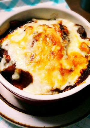 ﾋﾞｰﾌｼﾁｭｰでﾁｰｽﾞﾊﾝﾊﾞｰｸﾞ-レシピのメイン写真