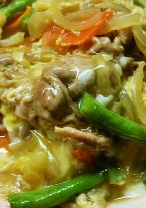 フライパン１つで簡単❗野菜たっぷり他人丼-レシピのメイン写真