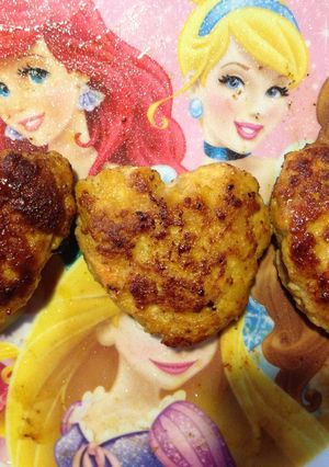 簡単♫にんじんハートハンバーグ-レシピのメイン写真