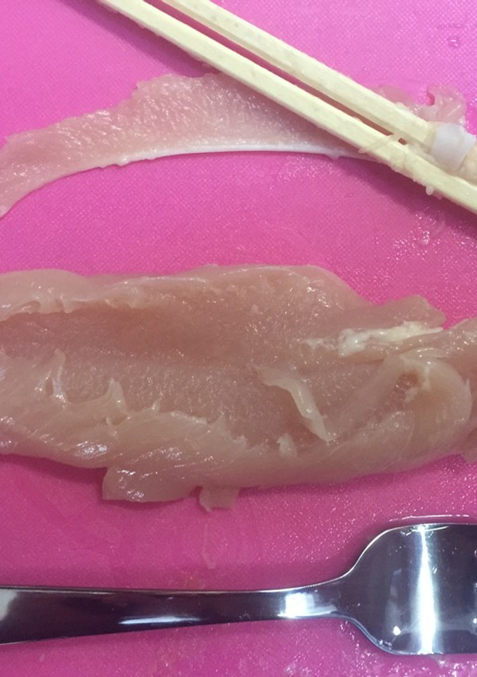 ささみの筋とり-レシピのメイン写真