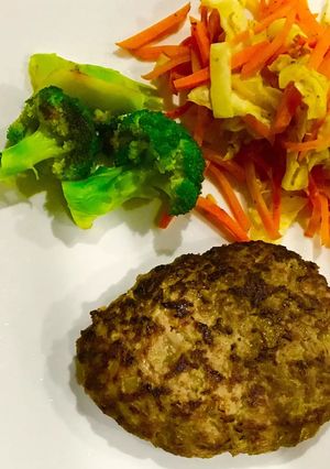 焼き物◎お麩とえのき入りハンバーグ-レシピのメイン写真