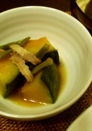 クック膳で。かぼちゃとベーコンの煮物-レシピのメイン写真