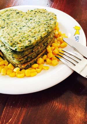 オーツパンケーキほうれん草ver-レシピのメイン写真