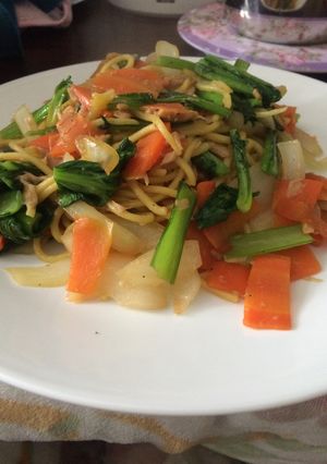 小松菜のヘルシー焼きぞば！！-レシピのメイン写真