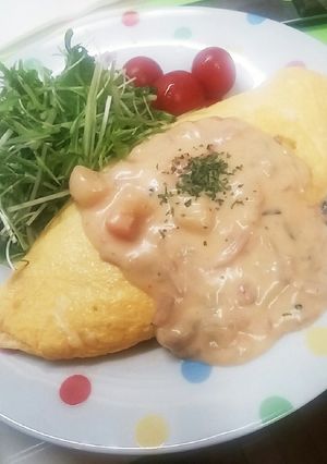 タコミートとミネストローネのオムレツ-レシピのメイン写真