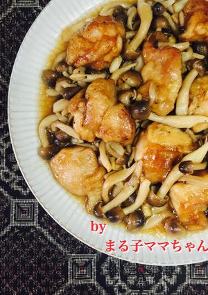 鶏肉としめじの蜂蜜黒酢炒め-レシピのメイン写真