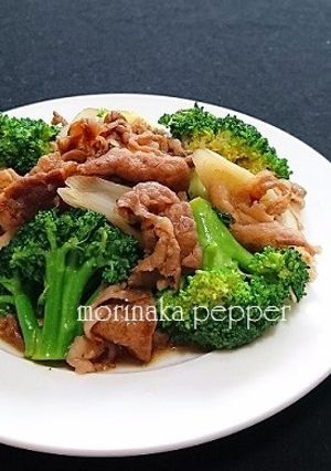 牛肉とブロッコリー・長ネギの甘辛中華炒め-レシピのメイン写真