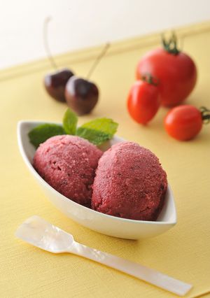 プレミアムプチリコ®とチェリーのソルベ-レシピのメイン写真