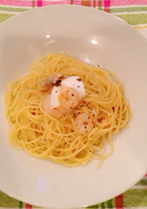 簡単☆アヒージョパスタ-レシピのメイン写真