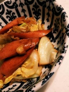 あと一品に!魚ニソとキャベツのソース炒め-レシピのメイン写真
