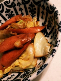 あと一品に!魚ニソとキャベツのソース炒め-レシピのメイン写真