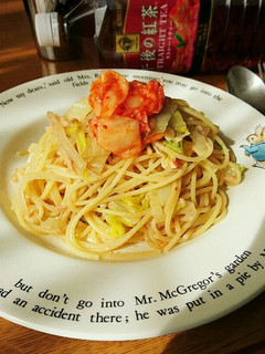 お昼にささっと、ツナと野菜の和風パスタ-レシピのメイン写真