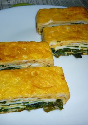 生わかめ入りビッグ厚焼き卵-レシピのメイン写真