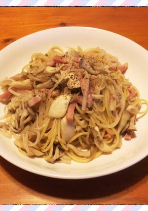 きのこたっぷりガーリックバター醤油パスタ-レシピのメイン写真