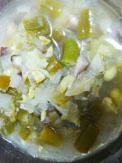 打ち豆と緑の野菜の岩塩スープ-レシピのメイン写真