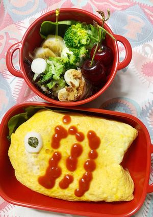 5/4ﾖｯﾁｬﾝ☆鯉のぼりオムライス弁当-レシピのメイン写真