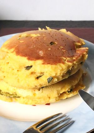 美味★ヘルシー★米粉カボチャ米糠ホットケーキ-レシピのメイン写真