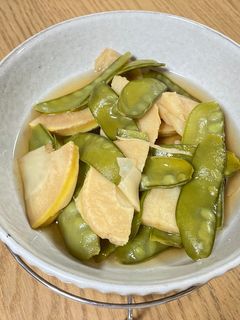 筍と絹さやえんどうの煮物-レシピのメイン写真
