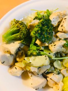 鶏肉とブロッコリーのからしマヨネーズ炒め-レシピのメイン写真