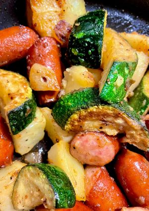 ズッキーニ入カレー風味ジャーマンポテト-レシピのメイン写真