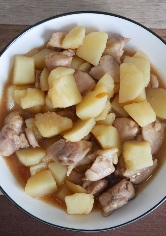 不器用鶏もも肉とじゃがいもの甘辛炒め-レシピのメイン写真