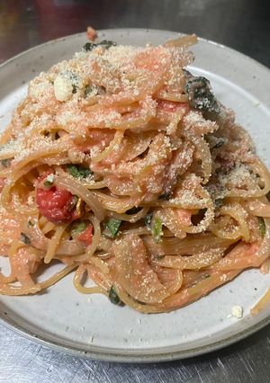すぱじろうのパスタ+αした明太紫蘇パスタ-レシピのメイン写真