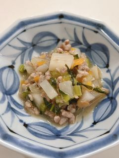 幼児食 かぶとひき肉のあんかけ-レシピのメイン写真